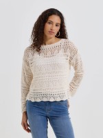 Camisola de malha pointelle