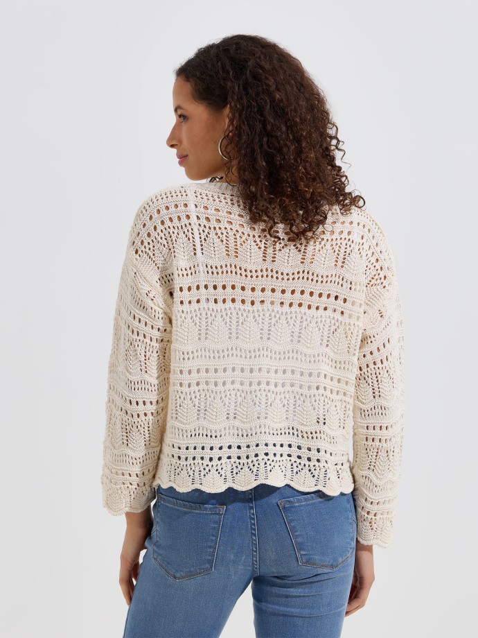 Camisola de malha pointelle
