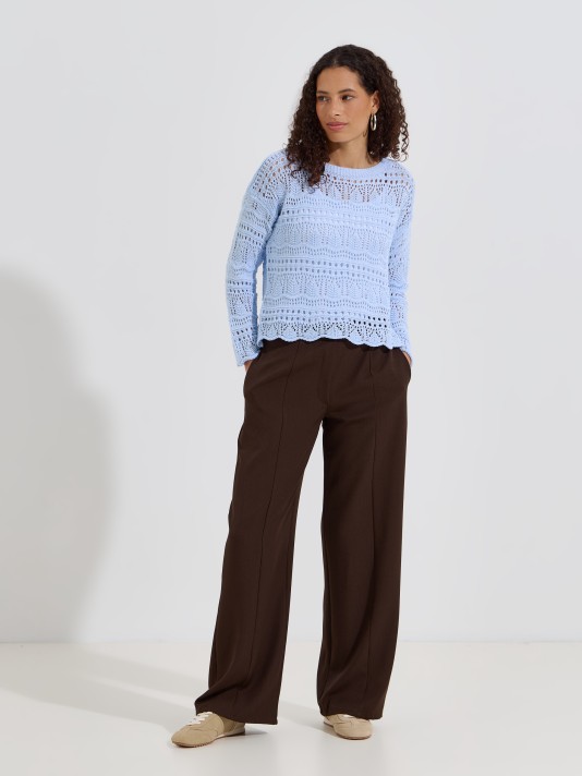 Camisola de malha pointelle Camisola de malha pointelle