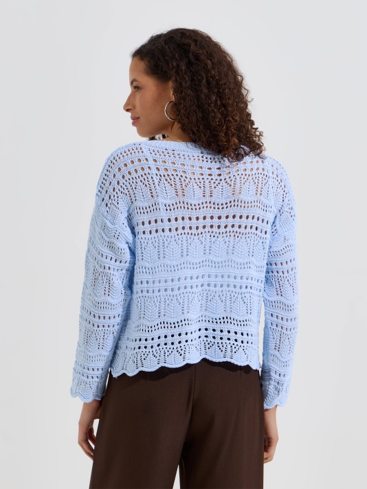 Camisola de malha pointelle Camisola de malha pointelle