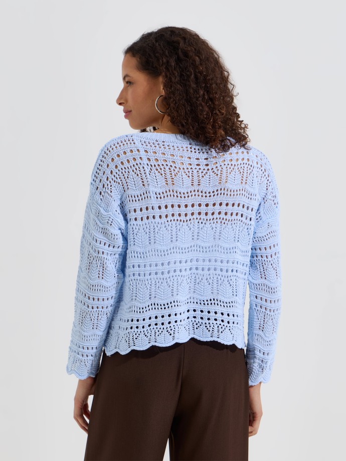 Camisola de malha pointelle