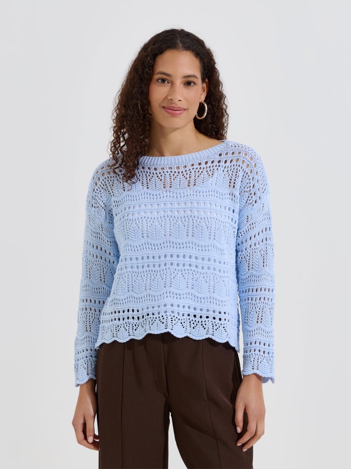 Camisola de malha pointelle