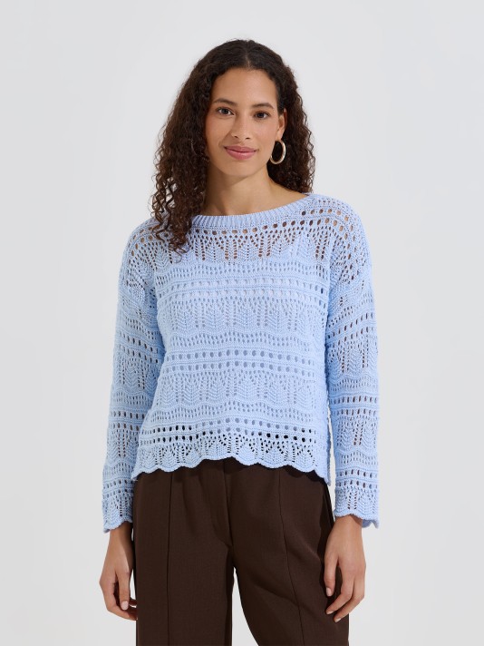 Camisola de malha pointelle Camisola de malha pointelle
