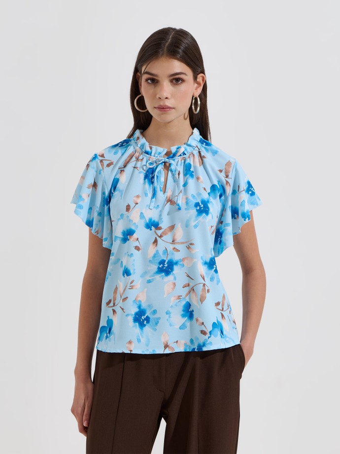 Blusa estampada com flores