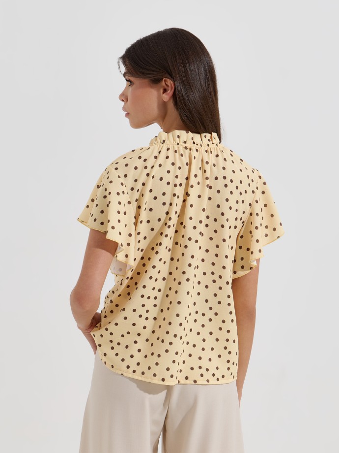 Blusa com estampado de bolas