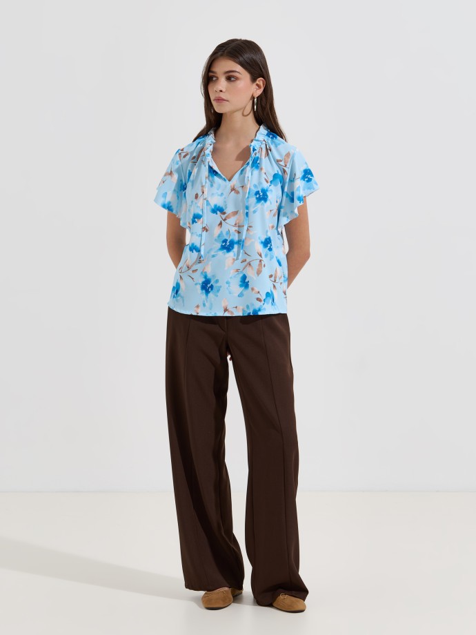 Blusa estampada com flores