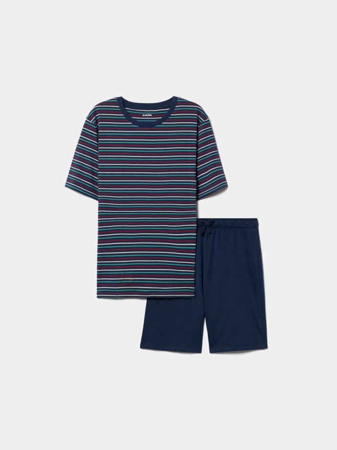 Pijama curto �s riscas