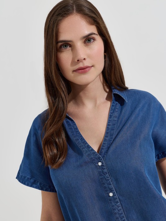Camisa em liocel Camisa em liocel