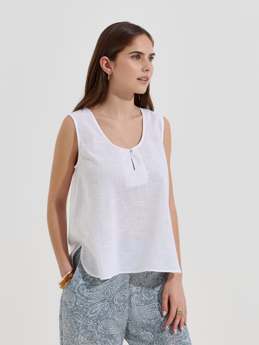 Blusa sem mangas