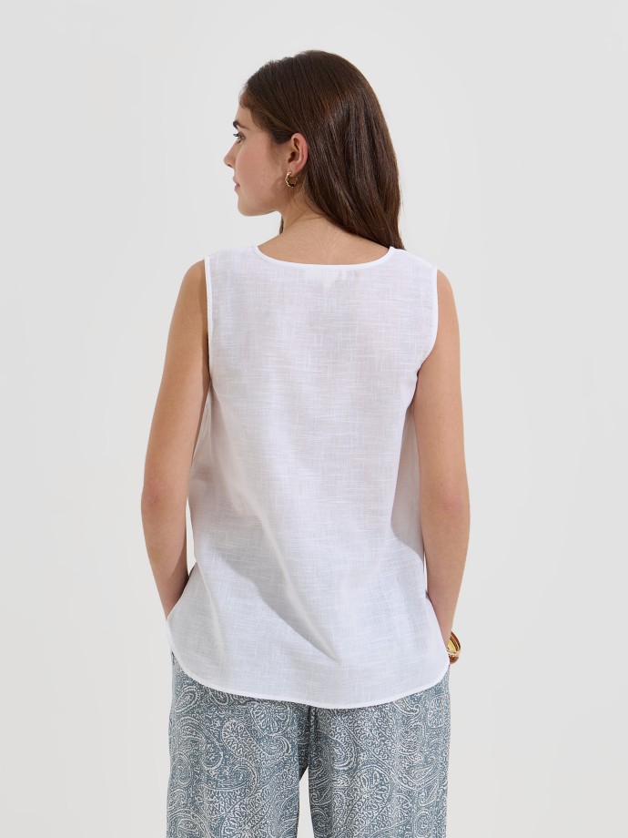 Blusa sem mangas