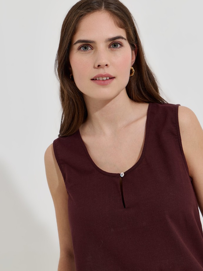 Blusa sem mangas