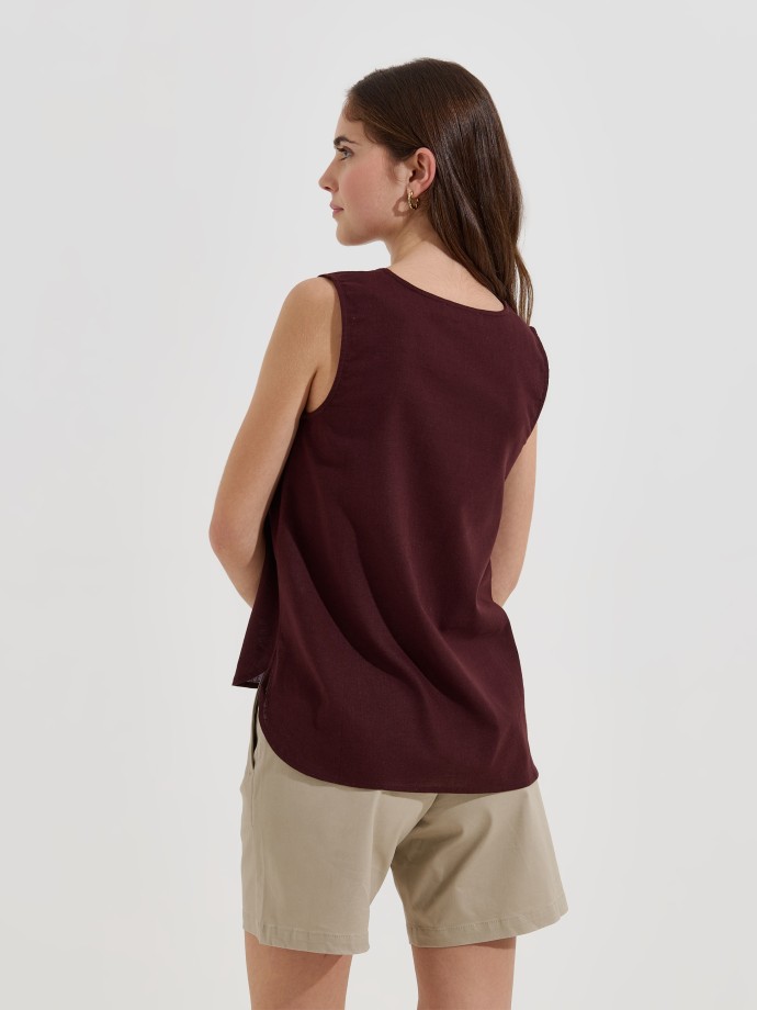 Blusa sem mangas