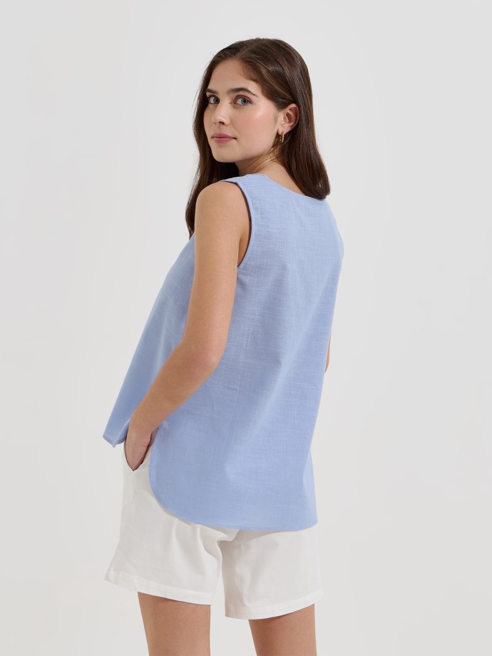 Blusa sem mangas