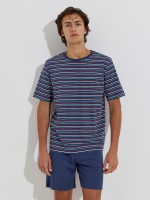 Pijama curto �s riscas