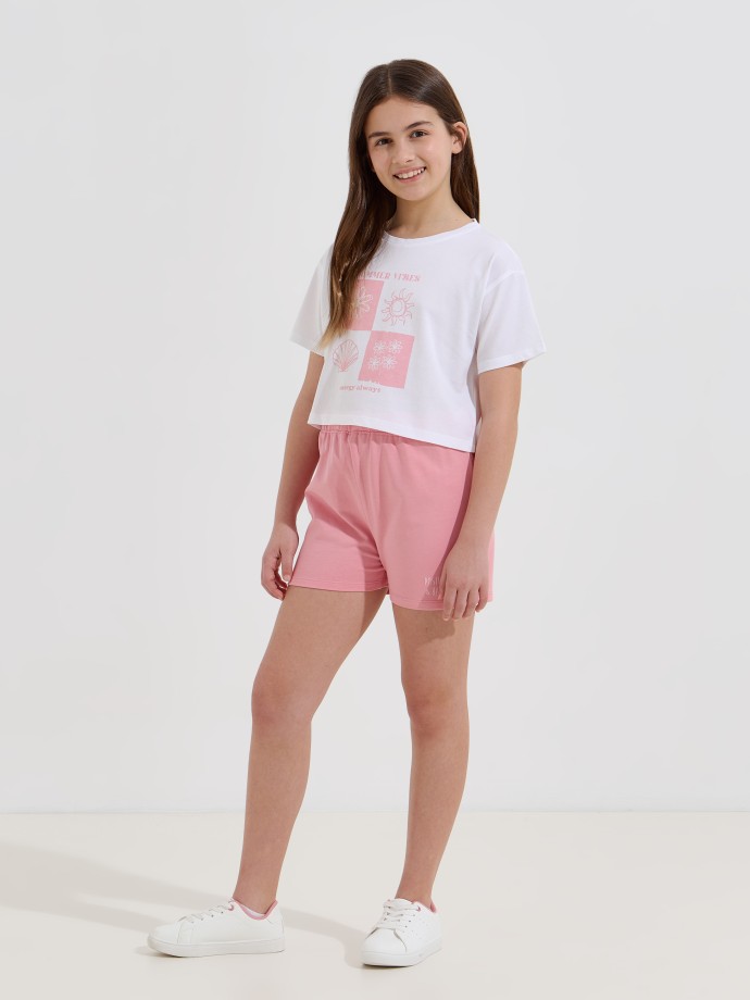 Conjunto em algodão Summer Vibes Conjunto em algodão Summer Vibes