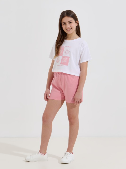 Conjunto em algod�o Summer Vibes