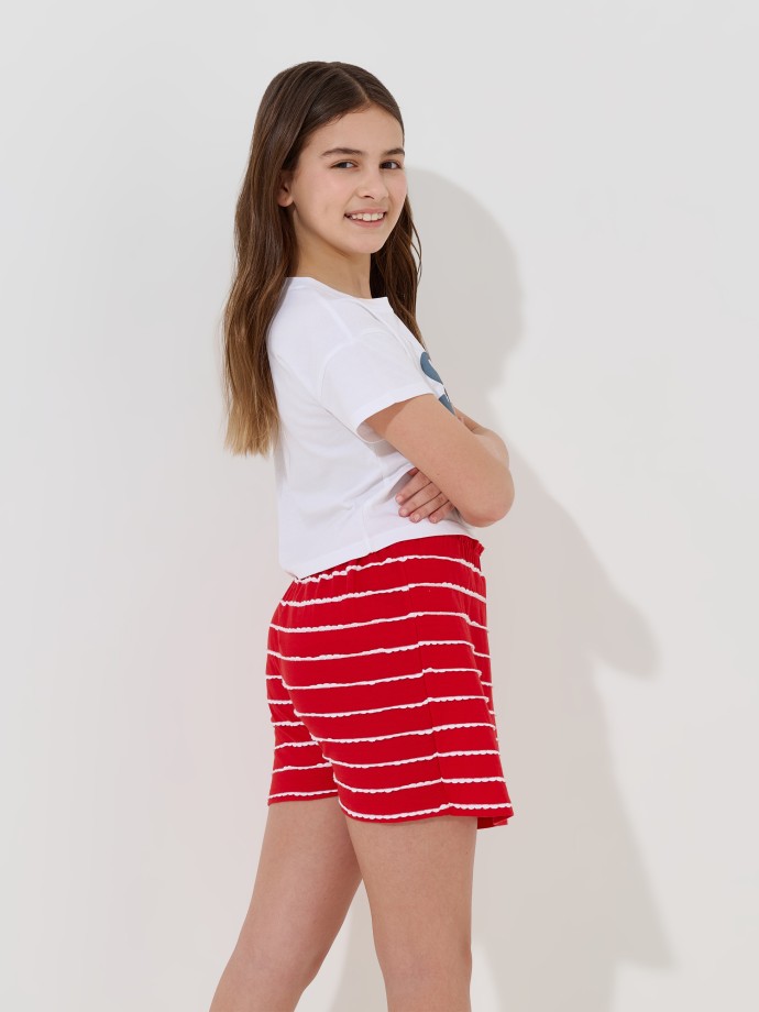 Conjunto t-shirt e saia-calção Conjunto t-shirt e saia-calção