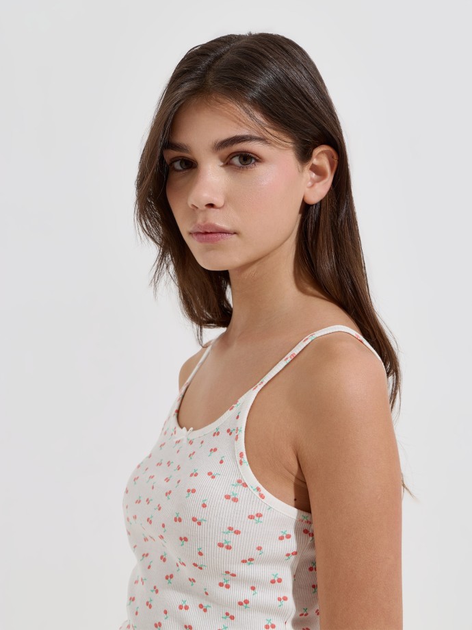 Top de pijama estampado
