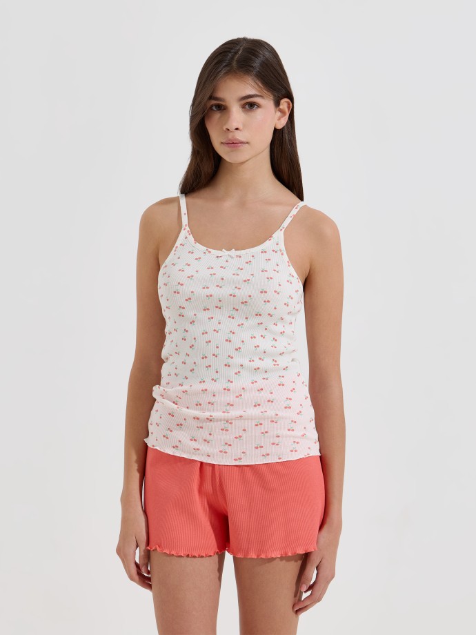 Top de pijama estampado