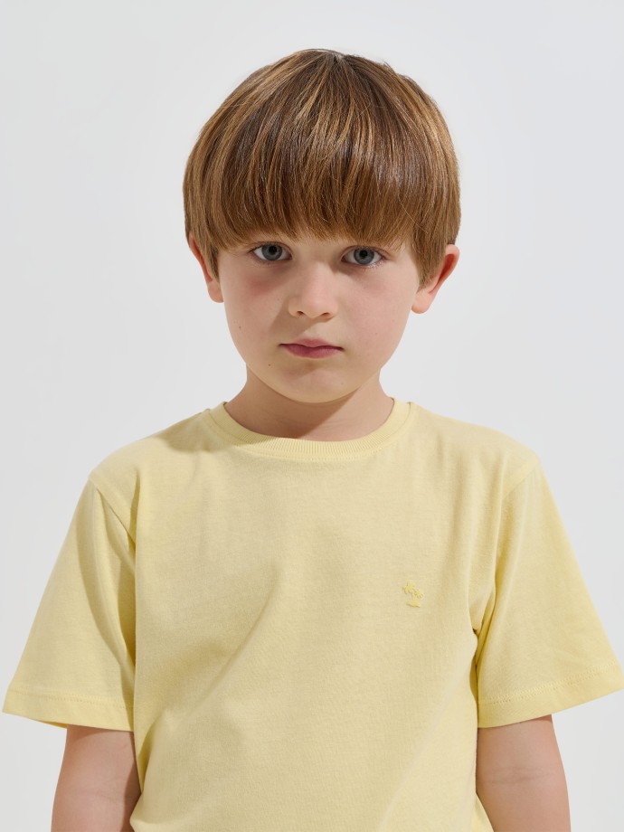 T-shirt b�sica amarela