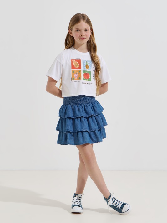 T-shirt estampada frutas