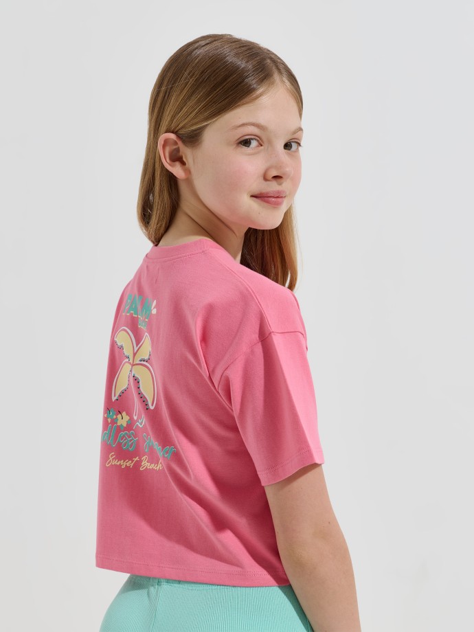 T-shirt cropped estampado tropical T-shirt cropped estampado tropical