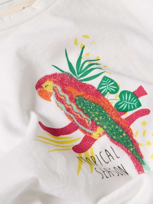 T-shirt estampada tropical T-shirt estampada tropical