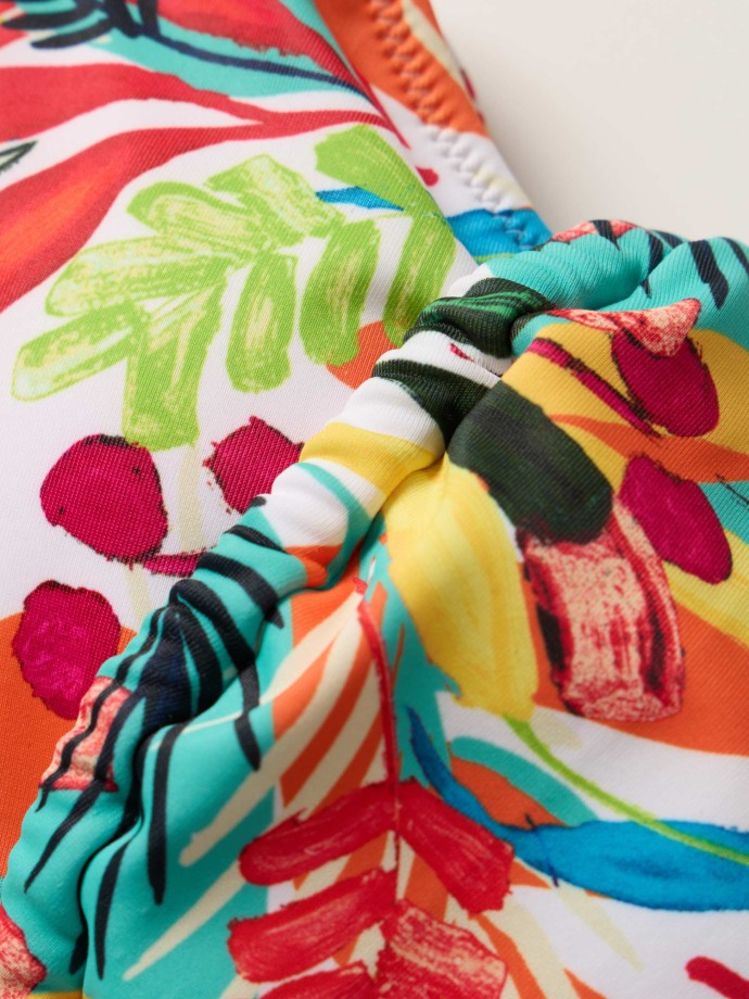 Top de biqu�ni triangular estampado