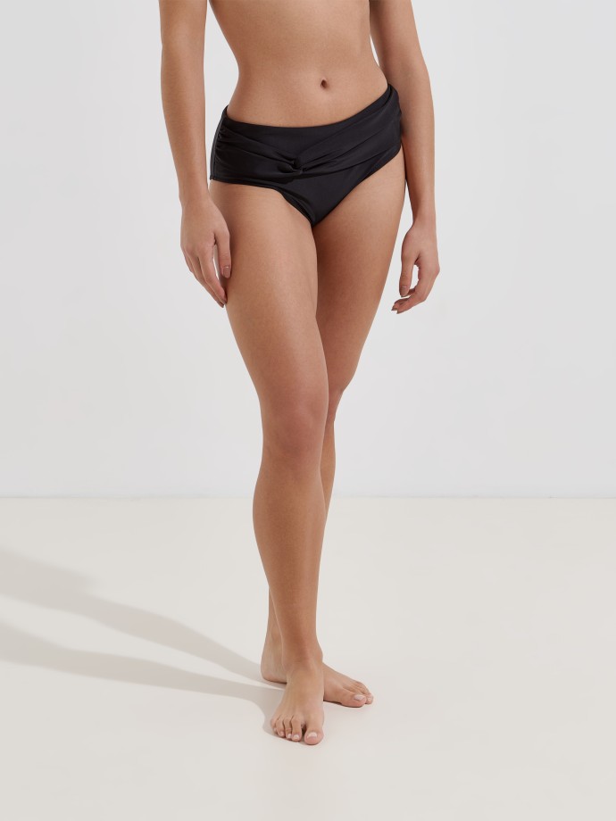 Cueca de biqu�ni com drapeado