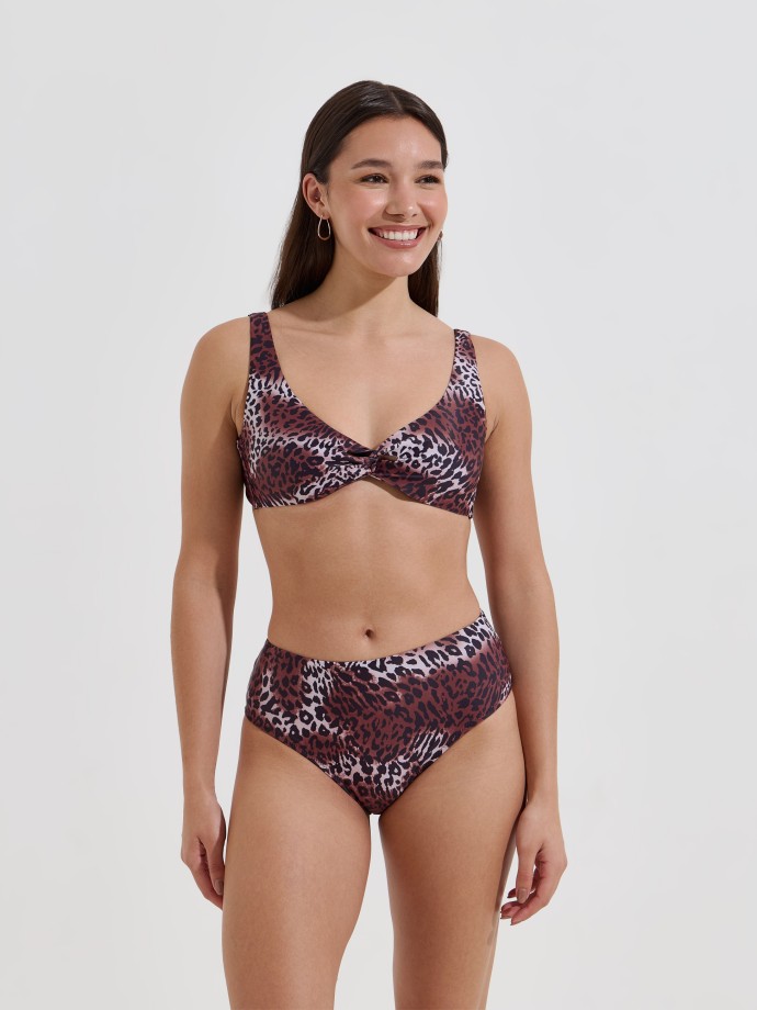 Top de biqu�ni estampado