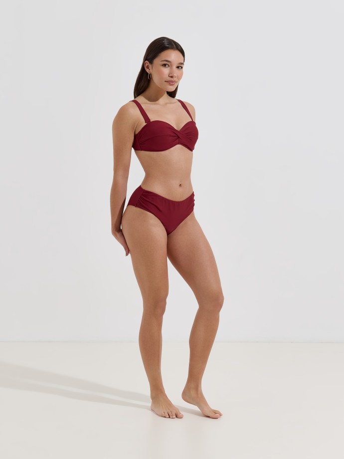 Cueca de biqu�ni com drapeado
