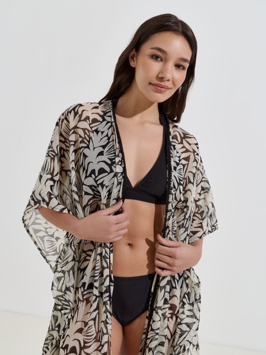 Sa�da de praia estampada