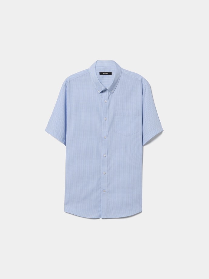 Camisa de manga curta aos quadrados