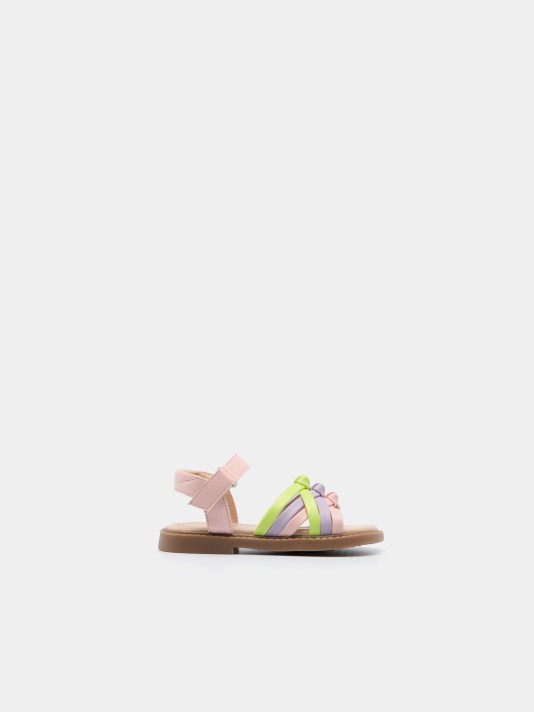 Sand�lias com tiras multicolor