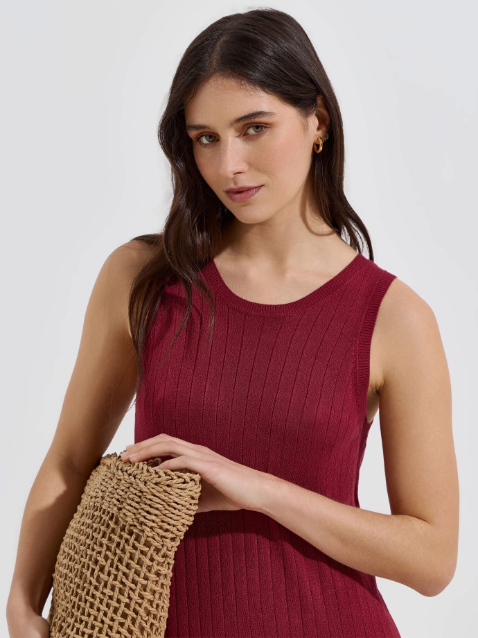 Vestido comprido de malha