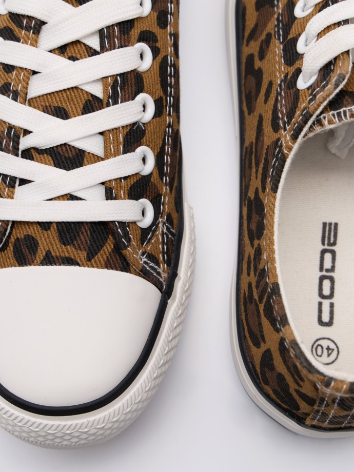 Sapatilhas com estampado animal print
