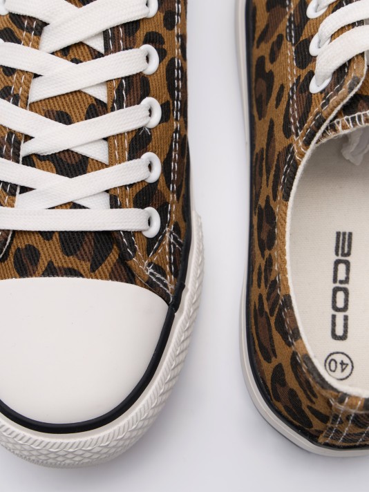 Sapatilhas com estampado animal print Sapatilhas com estampado animal print