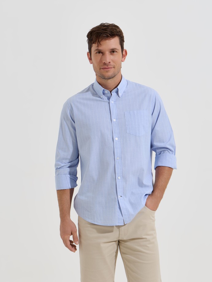 Camisa riscas finas