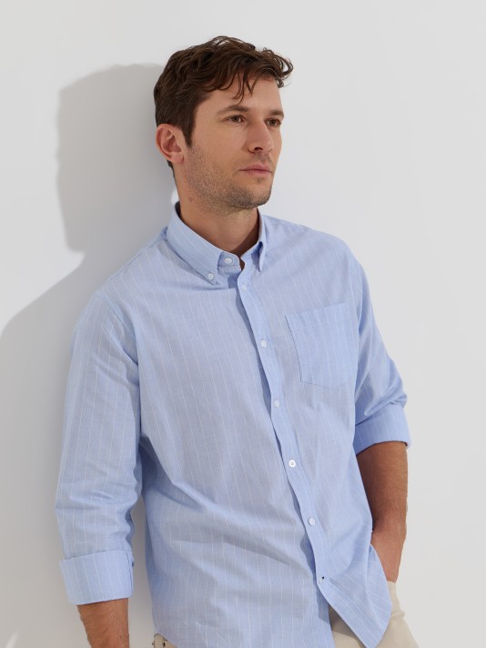 Camisa riscas finas