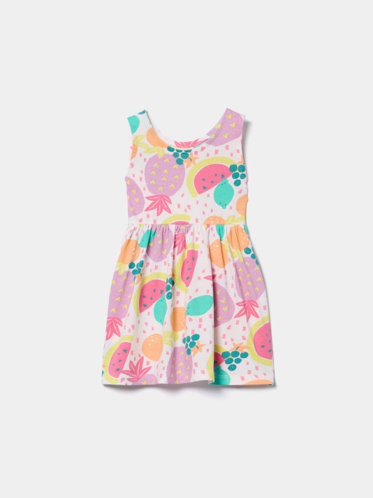 Vestido estampado frutas