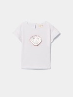 T-shirt com aplicação de concha T-shirt com aplicação de concha