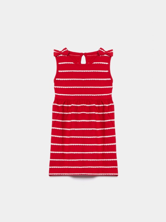 Vestido �s riscas com la�os