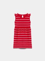 Vestido �s riscas com la�os