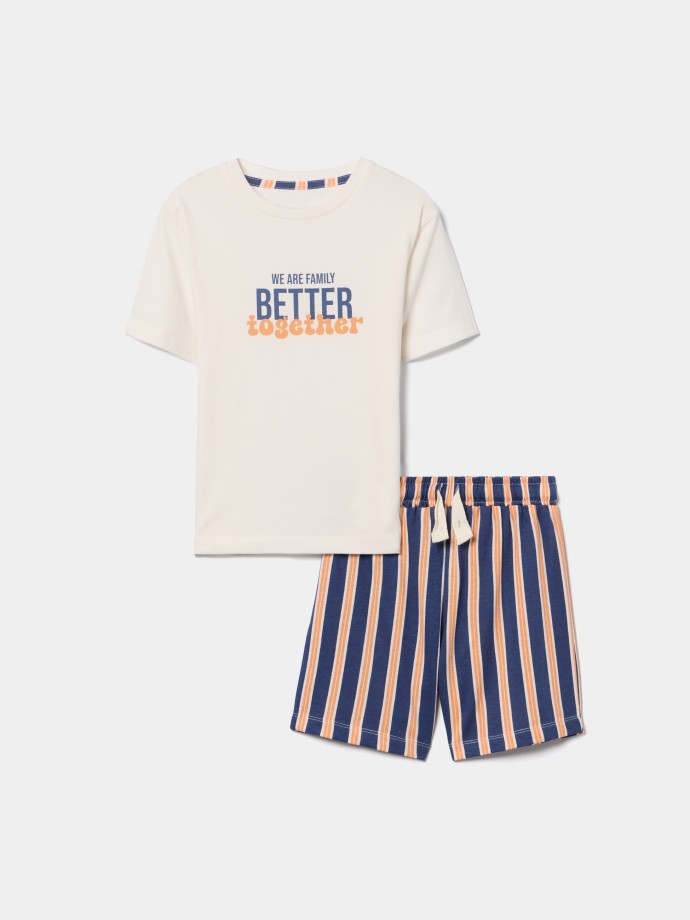 Pijama curto estampado