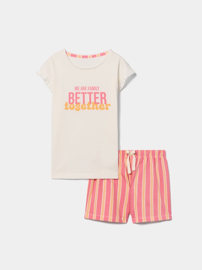 Pijama curto estampado