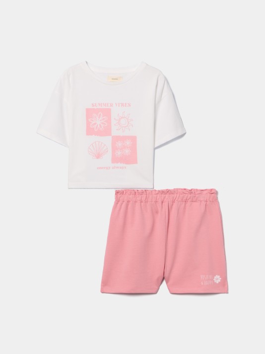 Conjunto em algodão Summer Vibes Conjunto em algodão Summer Vibes