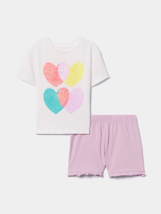 Conjunto estampado em algod�o