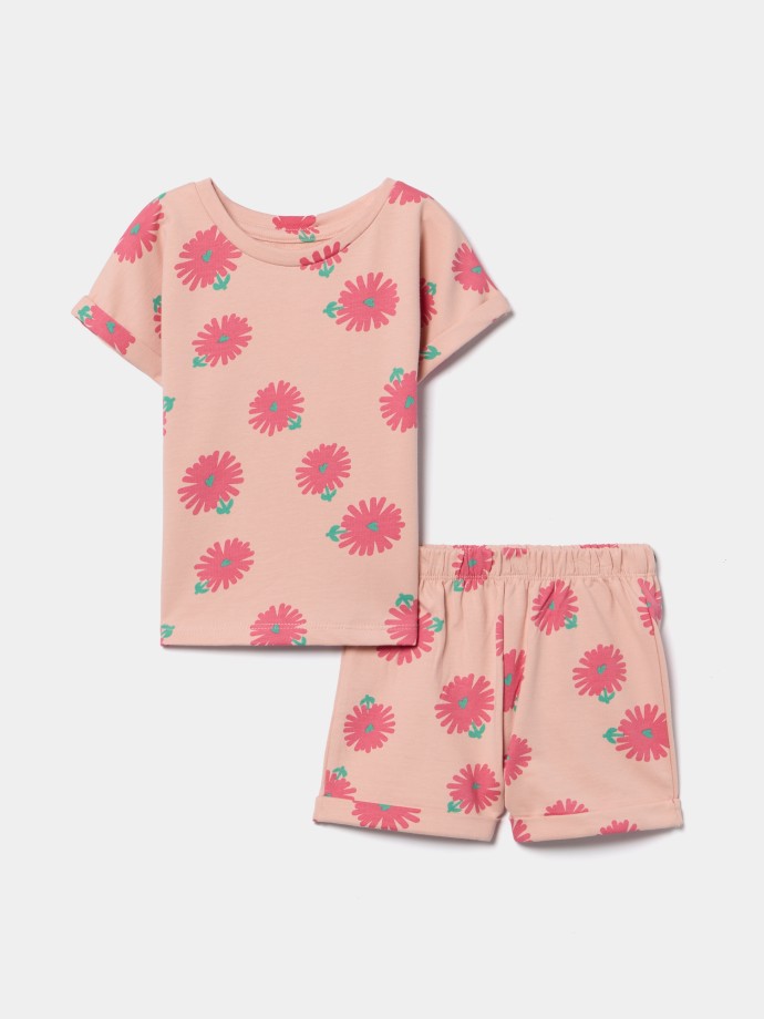 Conjunto estampado em algod�o