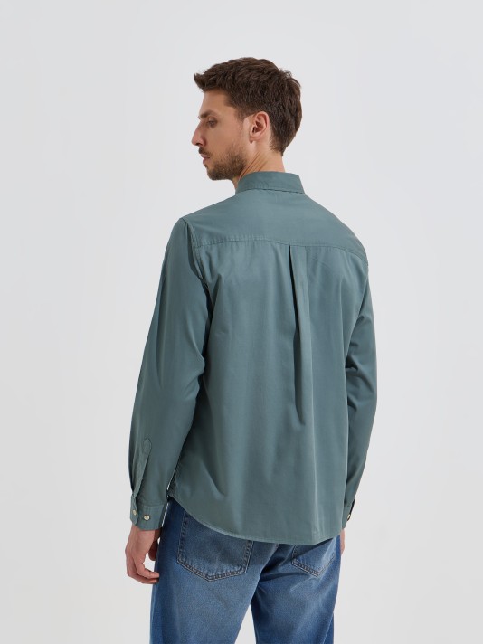 Camisa de algodão com bolso Camisa de algodão com bolso