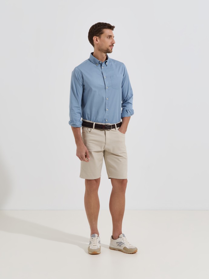 Camisa de algod�o com bolso
